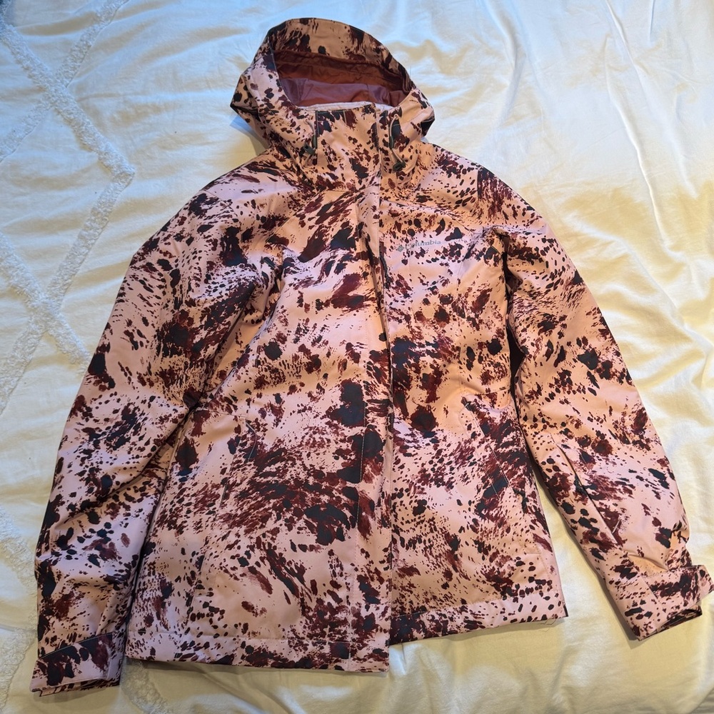 Columbia Whirlbird IV Interchange Jacket Dusty Pink Flurries Print Medium